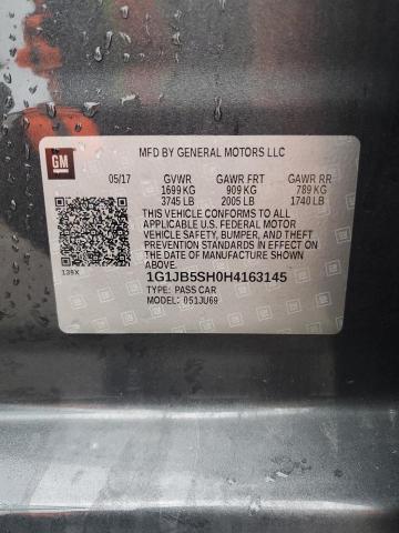 1G1JB5SH0H4163145 - 2017 CHEVROLET SONIC LS 黑色 照片 12