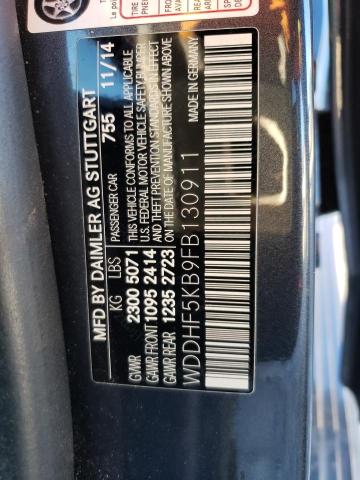 WDDHF5KB9FB130911 - 2015 MERCEDES-BENZ E 350 GRAY photo 12