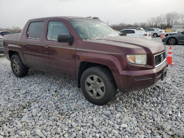 2HJYK16307H502285 - 2007 HONDA RIDGELINE RTX MAROON photo 4