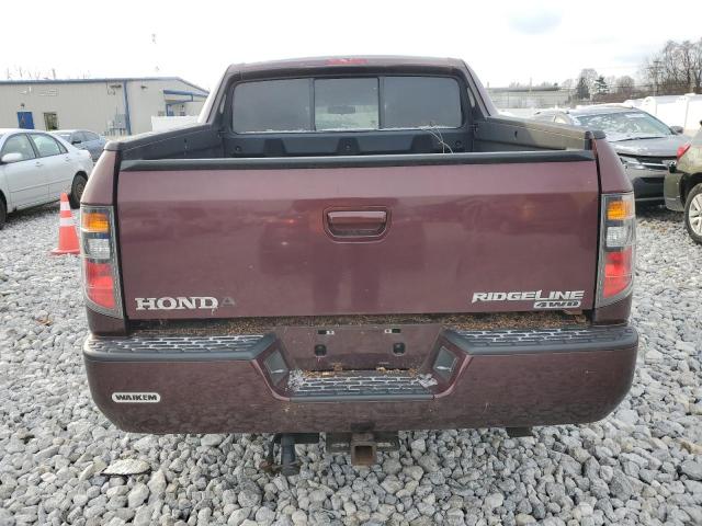 2HJYK16307H502285 - 2007 HONDA RIDGELINE RTX MAROON photo 6