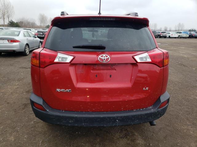 2T3ZFREV5FW231169 - 2015 TOYOTA RAV4 LE RED photo 6