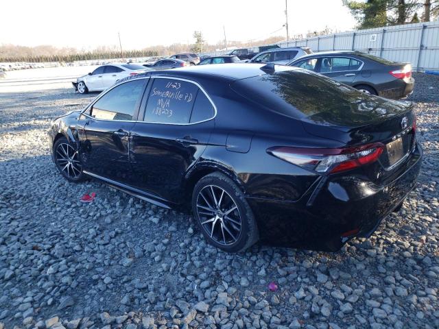 4T1T11BK2NU048822 - 2022 TOYOTA CAMRY SE BLACK photo 2