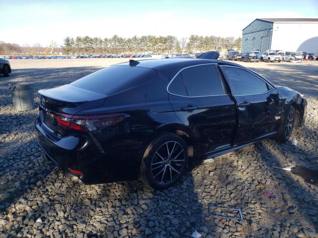 4T1T11BK2NU048822 - 2022 TOYOTA CAMRY SE BLACK photo 3