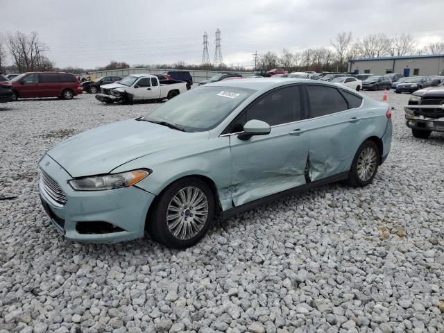 3FA6P0UU8ER369091 - 2014 FORD FUSION S HYBRID TEAL photo 1