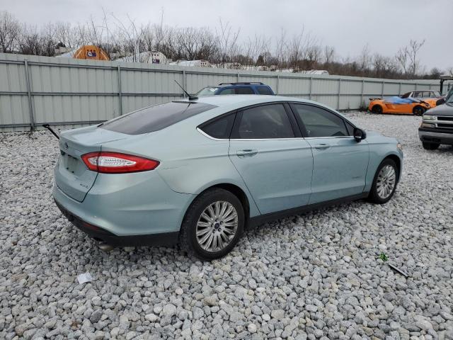 3FA6P0UU8ER369091 - 2014 FORD FUSION S HYBRID TEAL photo 3