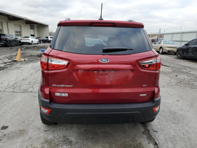 MAJ3S2GE6KC275285 - 2019 FORD ECOSPORT SE RED photo 6