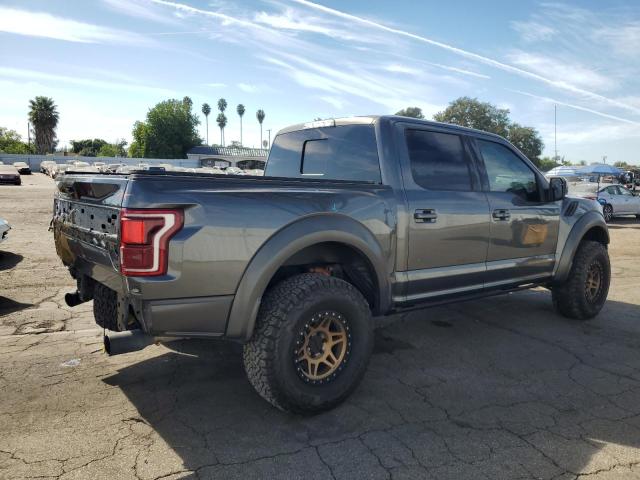 1FTFW1RG2KFC86867 - 2019 FORD F-150 RAPTOR GRAY photo 3