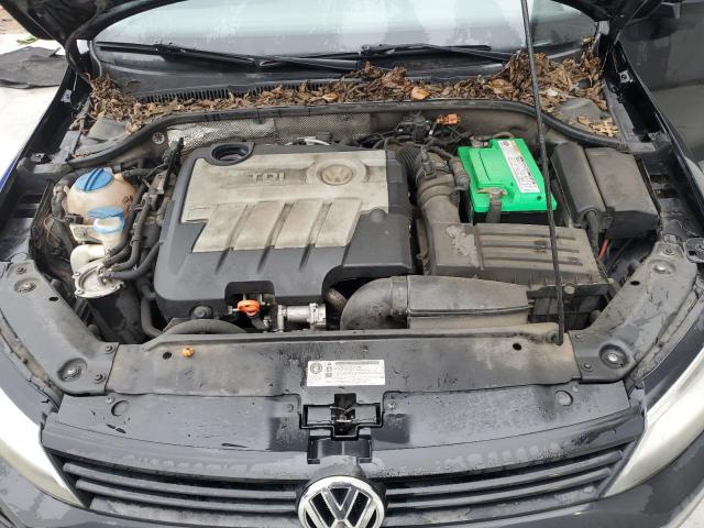 3VWLL7AJXBM114704 - 2011 VOLKSWAGEN JETTA TDI BLACK photo 11