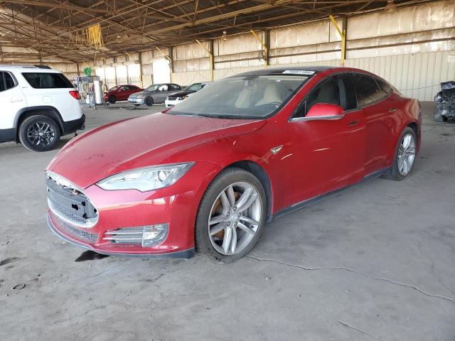 5YJSA1DN5DFP17499 - 2013 TESLA MODEL S RED photo 1