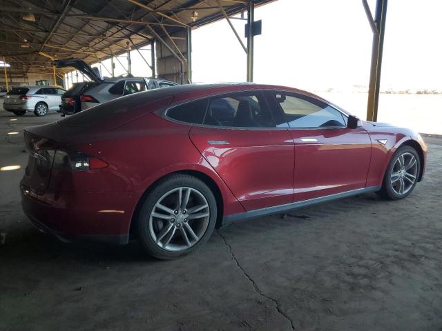 5YJSA1DN5DFP17499 - 2013 TESLA MODEL S RED photo 3