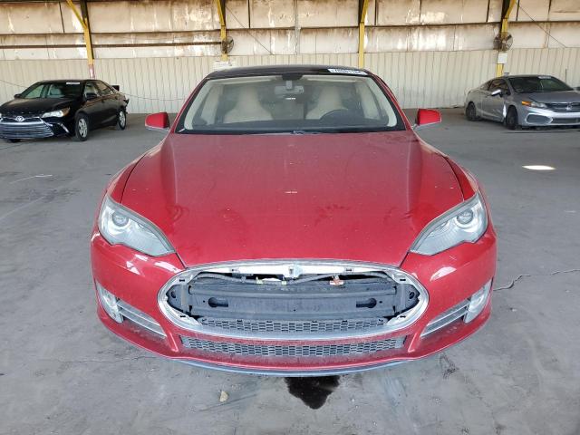 5YJSA1DN5DFP17499 - 2013 TESLA MODEL S RED photo 5