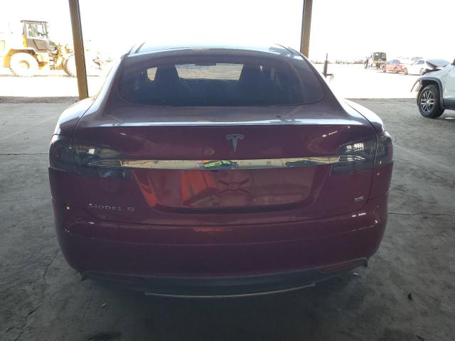 5YJSA1DN5DFP17499 - 2013 TESLA MODEL S RED photo 6
