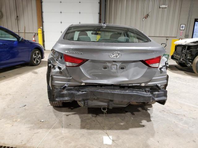 5NPDH4AE2EH461772 - 2014 HYUNDAI ELANTRA SE GRAY photo 6