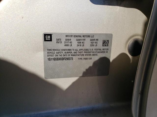 1G11G5SXXDF296373 - 2013 CHEVROLET MALIBU 3LT 米色 照片 12