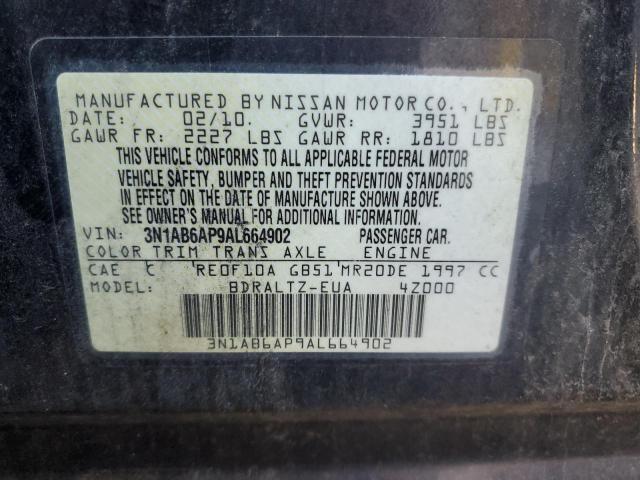 3N1AB6AP9AL664902 - 2010 NISSAN SENTRA 2.0 BLACK photo 13