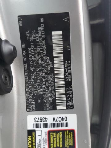 5TDZK22C98S115869 - 2008 TOYOTA SIENNA XLE SILVER photo 13