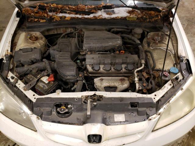 2HGES16324H608533 - 2004 HONDA CIVIC DX VP თეთრი ფოტო 11