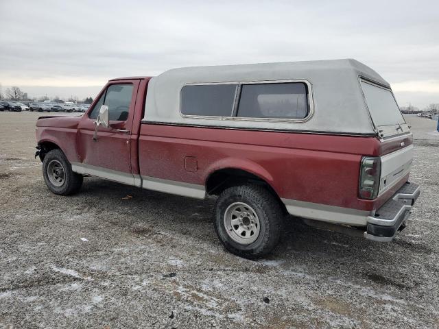2FTEF15NXKCB11956 - 1989 FORD F150 RED photo 2