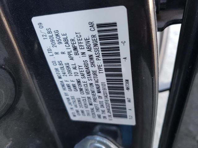 JH4CU2F61AC019101 - 2010 ACURA TSX GRAY photo 12