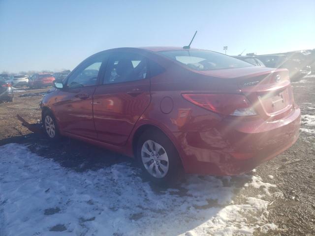 KMHCT4AE6GU989796 - 2016 HYUNDAI ACCENT SE RED photo 2