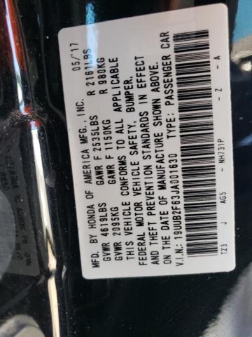 19UUB2F63JA001630 - 2018 ACURA TLX TECH+A BLACK photo 12