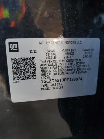 1G1ZD5ST3PF138874 - 2023 CHEVROLET MALIBU LT BLACK photo 13