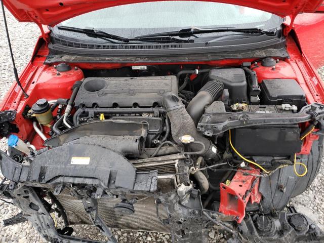 KNAFW6A34B5429987 - 2011 KIA FORTE SX RED photo 11