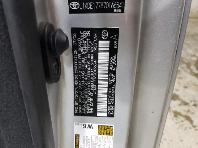 JTKDE177870166541 - 2007 TOYOTA SCION TC 银色 照片 12