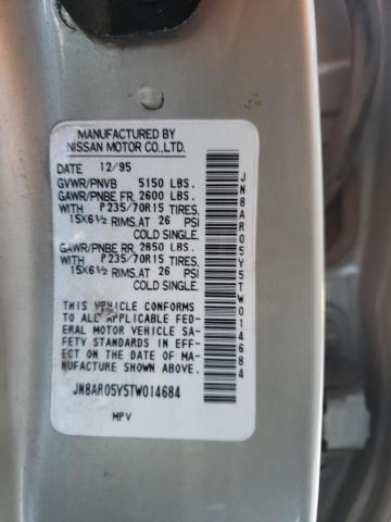 JN8AR05Y5TW014684 - 1996 NISSAN PATHFINDER LE BEIGE photo 13