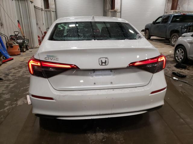 2HGFE2F29NH545568 - 2022 HONDA CIVIC LX WHITE photo 6