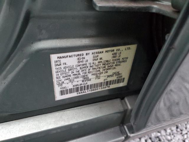 1N4AL11D65C133876 - 2005 NISSAN ALTIMA S GREEN photo 12