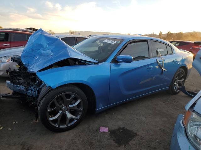 2C3CDXHG1GH216008 - 2016 DODGE CHARGER SXT BLUE photo 1