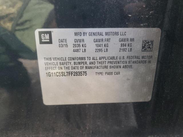 1G11C5SL7FF283575 - 2015 CHEVROLET MALIBU 1LT Қара фото 12