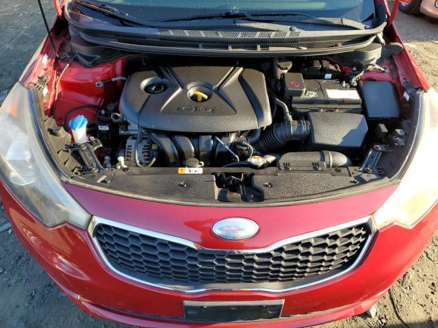 KNAFX4A80E5054441 - 2014 KIA FORTE EX RED photo 11