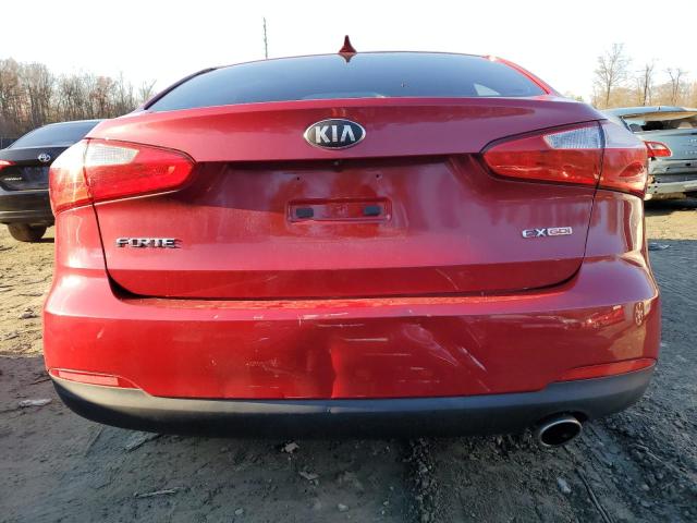 KNAFX4A80E5054441 - 2014 KIA FORTE EX RED photo 6