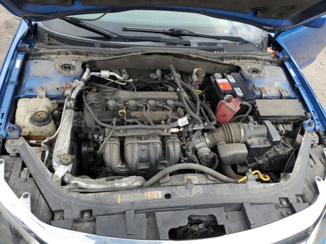 3FAHP0HA7CR204302 - 2012 FORD FUSION SE BLUE photo 11