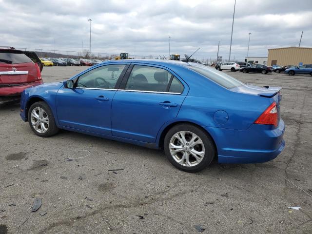 3FAHP0HA7CR204302 - 2012 FORD FUSION SE BLUE photo 2