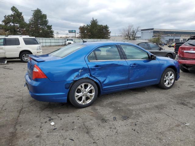 3FAHP0HA7CR204302 - 2012 FORD FUSION SE BLUE photo 3