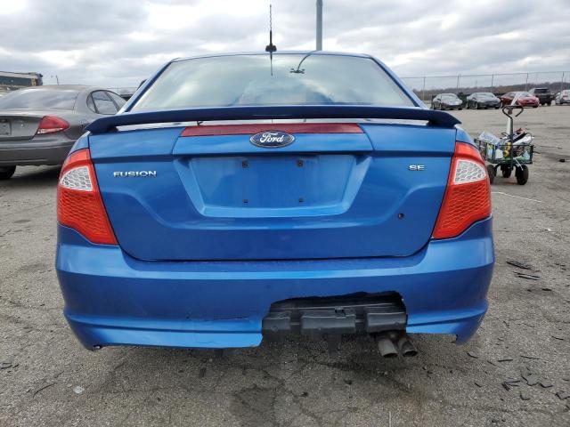 3FAHP0HA7CR204302 - 2012 FORD FUSION SE BLUE photo 6