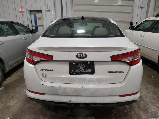 KNAGM4ADXD5041821 - 2013 KIA OPTIMA HYBRID WHITE photo 6