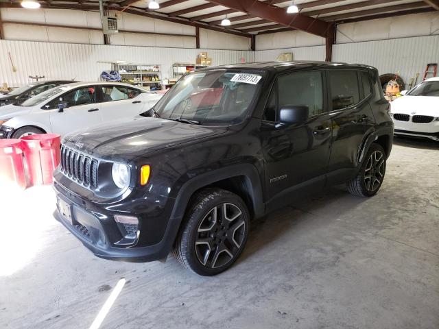 ZACNJBABXLPM08922 - 2020 JEEP RENEGADE SPORT BLACK photo 1