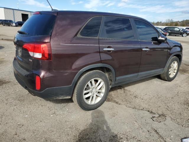 5XYKT3A60EG469451 - 2014 KIA SORENTO LX MAROON photo 3