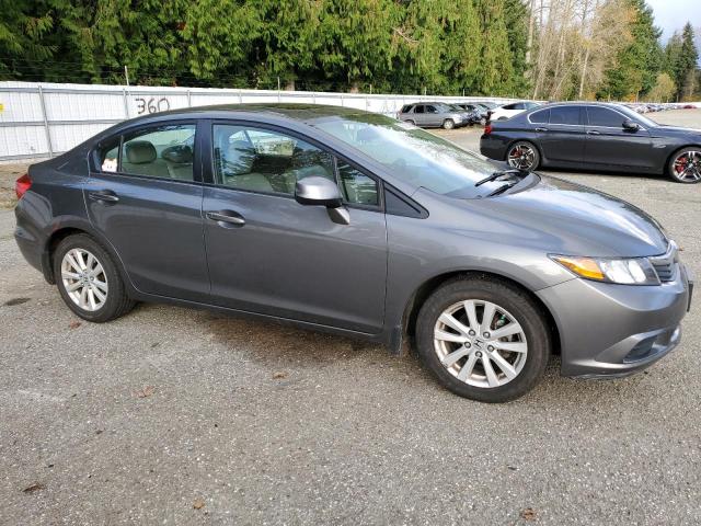 2HGFB2F9XCH516860 - 2012 HONDA CIVIC EXL ნაცრისფერი ფოტო 4