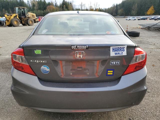2HGFB2F9XCH516860 - 2012 HONDA CIVIC EXL ნაცრისფერი ფოტო 6