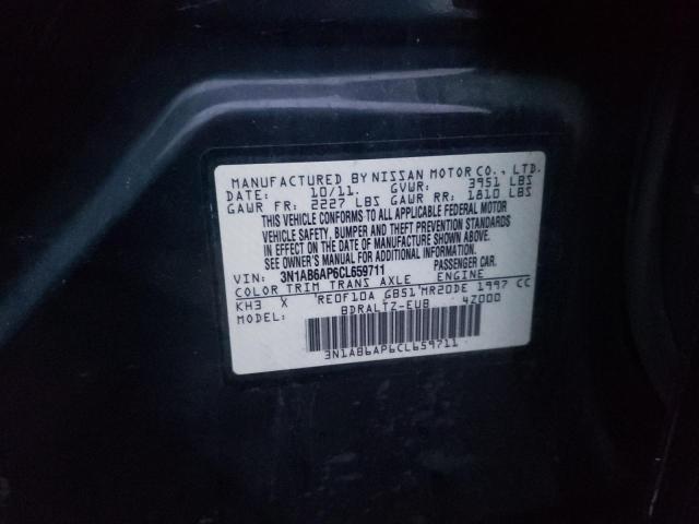 3N1AB6AP6CL659711 - 2012 NISSAN SENTRA 2.0 BLACK photo 12