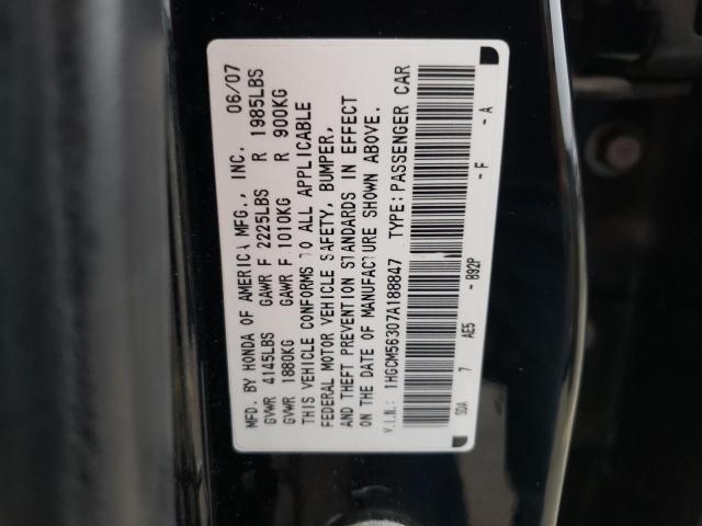 1HGCM56307A188847 - 2007 HONDA ACCORD SE BLACK photo 13