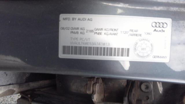 WAULT68E53A141813 - 2003 AUDI A4 3.0 QUATTRO GRAY photo 9