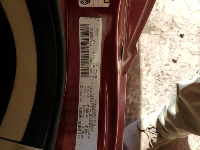 1C3BCBEB3DN606458 - 2013 CHRYSLER 200 TOURING RED photo 12