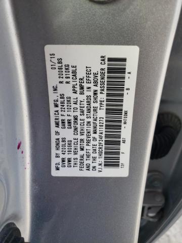 1HGCR2F34FA116273 - 2015 HONDA ACCORD LX SILVER photo 12