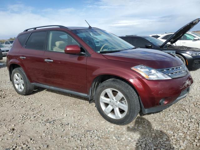 JN8AZ08W47W633440 - 2007 NISSAN MURANO SL BURGUNDY photo 4